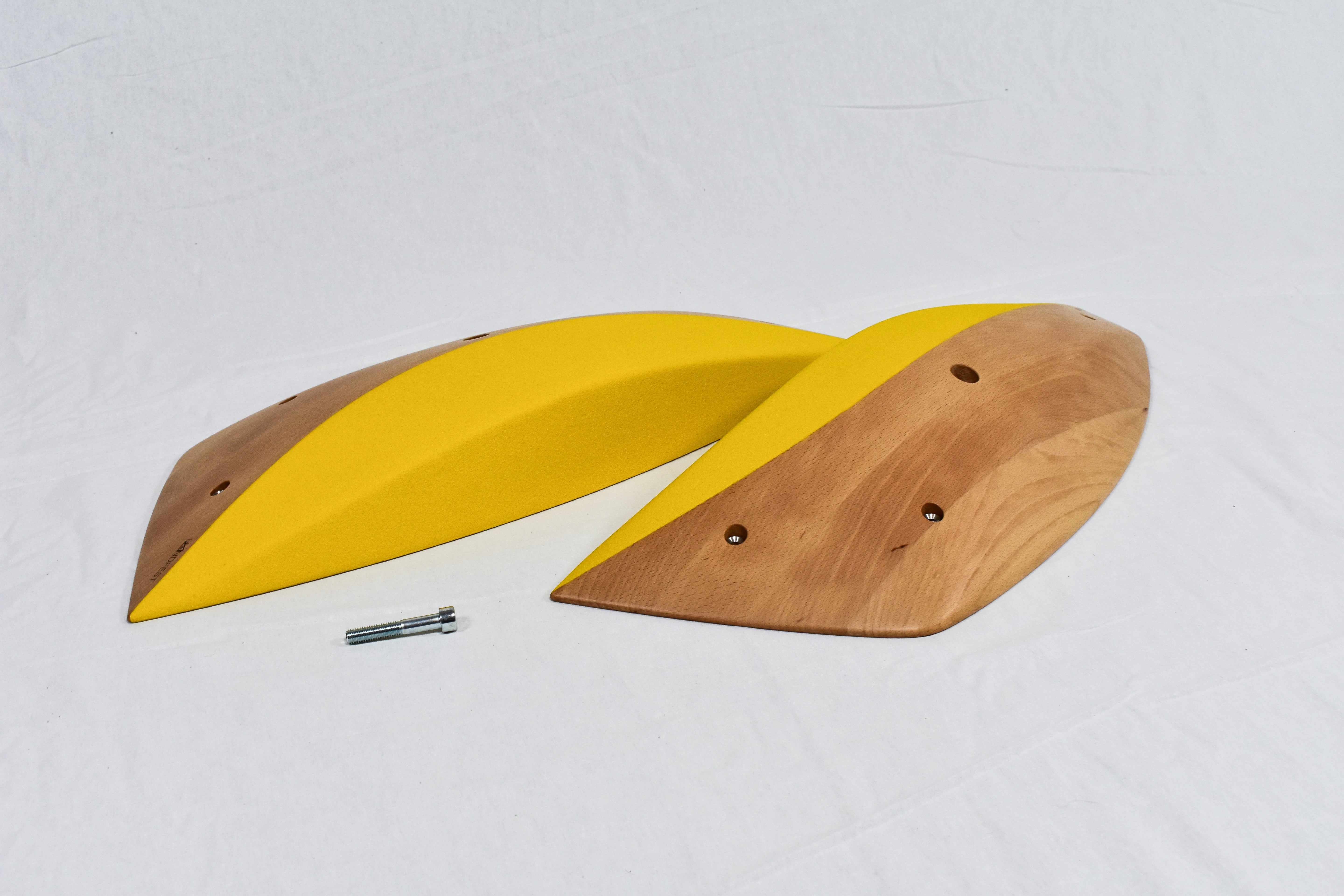 Klettergriffe von Handfest aus Holz. mit texture